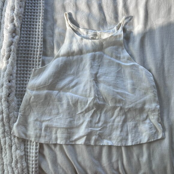 NWOT Philosophy High Neck Linen Tank Top - Picture 1 of 5